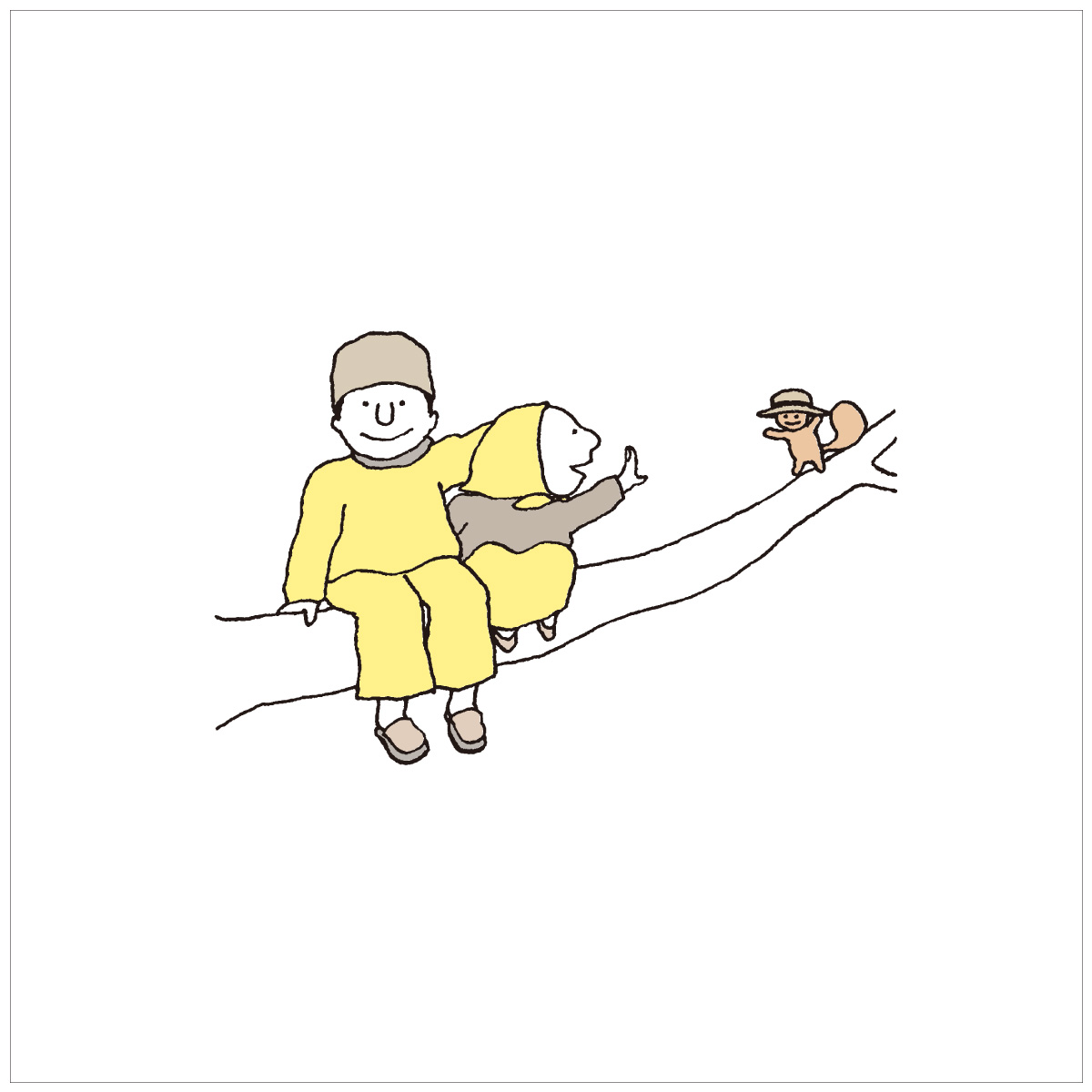リスのお散歩